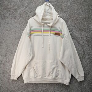 Outfitter Trading Co Mens XXL Cream Mackinac Island Striped Hoodie